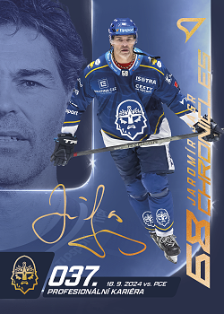 Jaromir Jagr Kladno Tipsport ELH 2024/25 SportZoo 2. serie 68 Chronicles Gold /68 #68-9